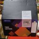 210X Toner Cartridges 4 Pack High Yield (with Chip) Compatible Replacement for HP 210X 210A for Color Laserjet Pro MFP 4301fdw 4301fdn Pro 4201dw 4201dn Series Printer Ink W2100X W2100A (BCMY, 4-Pack)