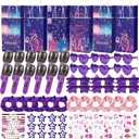 84 PCS Kpop Party Favors,Friendship Popular Singer Party with Inflatable Microphones Bracelets Stickers for Girls Fans Birthday Gifts Popular Singer Y2k Kpop Accessories