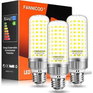 LED Light Bulbs 150W Equivalent Led Bulbs 3500LM 6500K Cool Daylight White 30W E26/E27 Base Ceiling Fan LED Corn Light Bulb for Garage Backyard Warehouse Basement Yard Indoor Outdoor(3 Pack) (Daylight White)