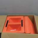 ROBLOCK 2 Pack Wheel Chocks Heavy Duty Orange with Eyebolt for Travel Trailer, 10" Length x 8" Width x 5.7" Height