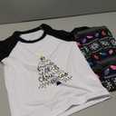 ANGELGGH Family Pajamas Matching Sets, Cute Christmas Printed 2 Piece Sleepwear, Holiday PJs Jammies for Couples/Women/Men, Kids 6-8T