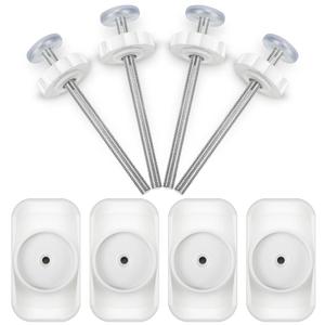 Dreyoo Baby Gate Extender Extension, 4 Pack Pet Gate Threaded Spindle Rods M8 (8MM) Accessory Screw Bolts, Replacement Hardware Parts for Pressure Mounted Baby Gate (Protector Style)