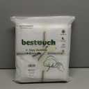 BESTOUCH Duvet Cover Set 100% Washed Cotton Linen Feel Super Soft Comfortable Chic Lightweight 3 PCs Home Bedding Set Solid Off White Queen (Queen (90" x 90"))