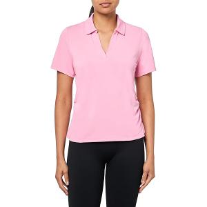 Women's Golf Polo Shirt V Neck Short Sleeve Tennis Shirt Sun Protection Moisture Wicking Athletic Tops Size M