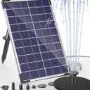 Biling Solar Water Pump for Bird Bath, 6.5W Solar Panel Kit Outdoor Solar Fountain with DIY 5ft Tubing for Small Ponds Garden and Pool
