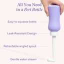 PurComfy Upside Down Peri Bottle for Postpartum Care Essentials, Portable Bidet Travel for Postpartum Perineal Cleansing and Recovery, Peri Bottle for Women, Men, and New Moms, 11 oz