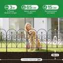 Thealyn Garden Fence 32" H x 10ft (5 Panels), No Digging Heavy Duty Metal Fence Panels, Rustproof Outdoor Dog Fence Animal Barrier, Decorative Fencing for Flower Bed, Yard, Landscape Edging