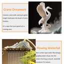 Tabletop Water Fountains Indoor Waterfall Fountain with Mist LED Light Feng Shui Wealth Desk Fountain with Backflow Incense Holder Zen Decor for Meditation (Crane)