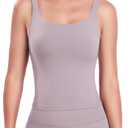 HeyNuts Zeal Bra Longline Classic U Back Medium Impact Wirefree Sports Bras, Workout Tank Tops with Removable Pads (Pink, S)