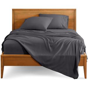 Bare Home Full Sheet Set - 1800 Ultra-Soft Microfiber Full Bed Sheets - Double Brushed - Deep Pockets - Easy Fit - 4 Piece Set - Bedding Sheets & Pillowcases (Full, Forged Iron Grey)