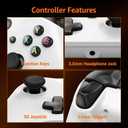 IWGAME Wired Controller for X-BOX/PC, Hall Effect Joysticks&Triggers Gamepad with Turbo, 3.5mm Headphone Jack/Dual Vibration, Compatible with X-BOX One/S/X, X-BOX Series S/X, PC, IOS, Android Platforms(Black, 7.2ft)