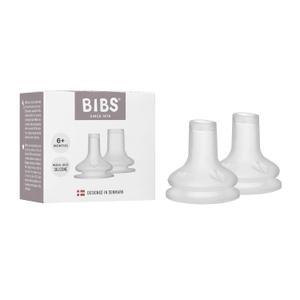 BIBS Baby Bottle Spout 2 Pack - BPA-Free, Round Silicone Nipple, Suitable for Newborns & Toddlers 6+ Months