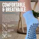 Doctor's Select Diabetic Ankle Hospital Socks with Grips for Women Men - 4 Pair 1/4 Length Neuropathy Socks for Women