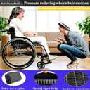 Gel Seat Cushion for Long Sitting, Soft and Breathable, Thick Gel Seat Cushion for Back, Sciatica, Hip, Tailbone Pain Relief, Used for The Office, Wheelchair, Car, Recliner, Stadium, Kayak.(Black)