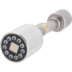 Asixxsix Cylinder Lock, Brass Lock Cylinder Support Fingerprint Bluetooth APP Password Key Unlocking 100pieces Fingerprint Capacity Keyless Entry Smart Door Lock for Office