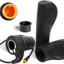 FT76x Half Twist Throttle, Half Twist Waterproof Grip, Electric Bicycle Throttle Handle 12V/ 24V/ 36V/ 48V/ 60V/ 72V for Ebike MTB Conversion Kit