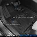 Floor Mats Set for 2023-2025 2026 Honda HR-V, All Weather TPE Backrest Mat Trunk Mat Cargo Liner Door Sill Guards Accessories for HRV (Floor Mats Set)