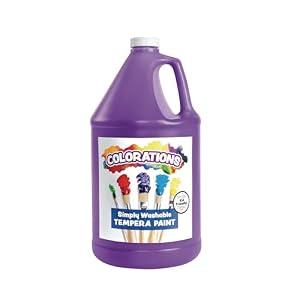 Colorations Paraben-Free Washable Tempera Paint for Kids - 1 Gallon Value Size. Vibrant Purple, Non-Toxic and Made in The USA