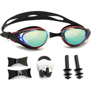 Nearsighted Swim Goggles, Shortsighted Optical Swimming Goggles No Leaking Anti Fog UV Protection for Adult Men Women