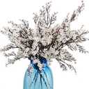 JAKY-Global Babys Breath Fabric Cloth Artificial Flowers 6 Bundle European Fake Silk Plants Decor Wedding Party Decoration Bouquets Real Touch DIY Home Garden(White)