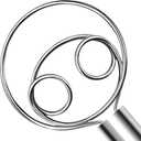 304 Stainless Steel Dough Whisk, Dishwasher Safe Danish Dough Whisk, Dutch Bread Whisk for Sourdough, Pizza, Pastry, Cake Batter, 12-inch Sourdough Tools