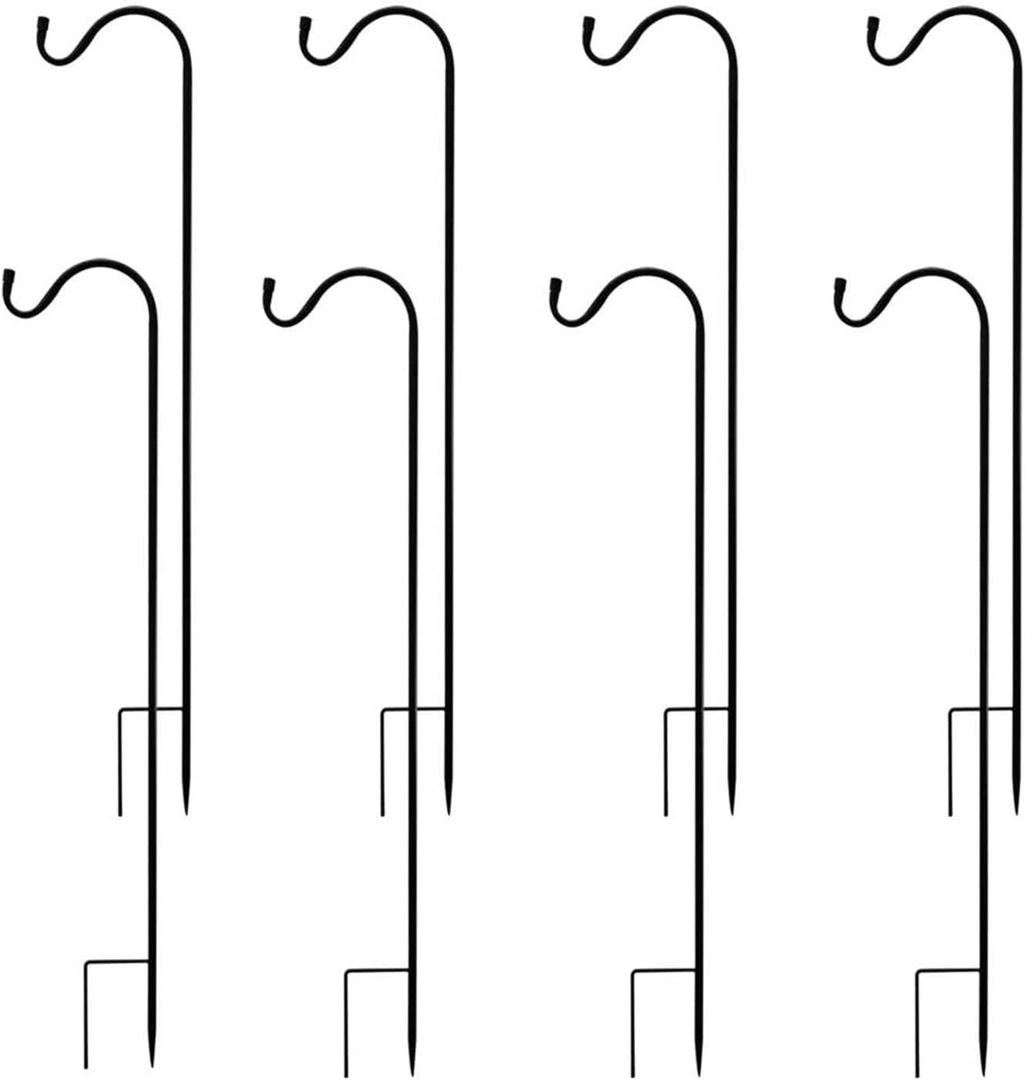 MIXXIDEA 37 Inch Heavy Duty Garden Shepherds Hooks for Outdoor Height Adjustable Plant Hangers Outdoor Shepherds Hook for Bird Feeders, Lanterns,Outdoor Dcor, Plants, Wedding, Garden (37inch 8PK)