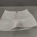 EMMIOL Women Denim Skort Skirt Stretchy Mid Waist Y2K Sexy Mini Skirts Dressy Casual Jean Skorts (White) Size 6