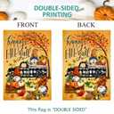 Hello Fall Gnomes Thanksgiving Pumpkin Autumn Holiday Yard & Garden Flag Set - 2 House Flags (28 x 40) & 2 Garden Flags (12x18) Double Sided