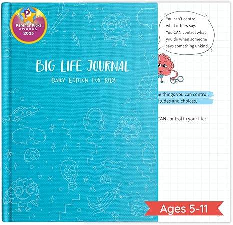 Big Life Journal  Daily Journal for Kids  A Growth Mindset Workbook for Children â€“ Interactive Journal and Goal Planner for Kids â€“ Daily Guided Journal for Children, Blue