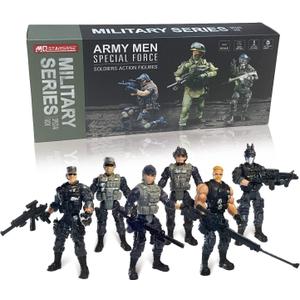 Army Men Action Figures, Soldiers Toys Army Men Set for Boys 4-7,Army Men Action Figures Military Playset Toy with Weapon for Toddler Age 3+