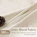 MIULEE Pinch Pleated Thick Linen Curtains 90 Inches 4 Panels Set Ivory Cream Back Tab Memory Trained Pinch Pleat Semi Sheer Light Filtering Privacy Curtains Window Drapes for Living Room Bedroom Birch