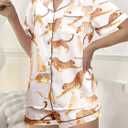 Pajamas for Women Set Short Sleeve Animal Graphic Pajamas Cute Printed Pajama Sets Button Down Pjs Sleepwear (Small)