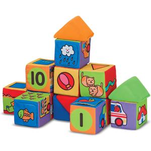Melissa & Doug K's Kids Match and Build Soft Blocks Set