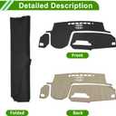 Dashboard Cover for Lexus RX 350 2020-2022 Dash Cover Mat Carpet Center Console Dash Cover Mat Car Interior Anti-Slip Faux Leather Black 1 Pc