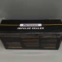 METRONIC 8 inch Bag Sealer, Black Impulse Heat Sealer for Plastic Bags, Poly Bag Sealing Machine with Repair Kit. Clean, Crisp and Fast Sealing Machine