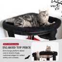 Globlazer Gothic Heavy Duty Cat Tree, 74in Sturdy Goth Cat Tower for Large Cats Adult Big Cat Tree with 7 Scratching Posts, 2 Padded Spacious Condos, 2 Hanging Baskets, Enlarged Perch, S74, Red Black