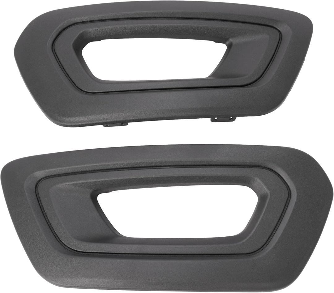 HECASA Fog Light Bezels Compatible with 2020 Ford Transit Bumper Driving Fog Lamps Covers Left & Right Side Black Plastic (PP) Material