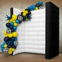Inflatable Photo Booth Wall 8.2X8.2X4FT Portable Backdrop with LED Lights, Easy Setup for Parties, Weddings, Birthdays & Events Black