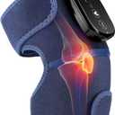 MOAJAZA Cordless Knee Massager with Heat and Vibration, Heating Pad for Knee Shoulder Elbow, Heated Knee Brace for Arthritis (Pack of 1 Blue)