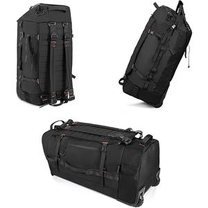 CONTAIL 86L Wheeled Duffel Bag, Soft Shell with Adjustable Web Handles, Carry On Size 29.5x14.2x12.6in, Foldable with Dual Wheels & Shoe Compartment