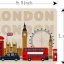 London Gaming Mouse Pad Famous Britain Landmarks Monuments Art Pattern Touristic Travel Destination Non-Slip Rubber Mouse Pad for Computers, Laptop, Office 9.5 Inch x 7.9 Inch
