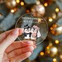 2 x Our First Christmas Married Ornament 2025, Cute Penguin Couple Married 3.54" Acrylic Ornament, First Christmas As Mr and Mrs, Newlywed Gifts for Couples - Bridal Shower, Just Married, Wedding Gifts