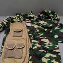 fun shack Army Costume Boys Kids Girls Soldier Military Halloween Costumes For Boys (Medium, Green)
