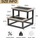 SZLHANJZ Step Stool, Wood & Metal Step Stools for Adults Kids, 500 LB Load