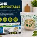 Lunchskins Ziptop BPI Certified Compostable & Resealable Freezer-Safe Food Storage Bags, Sandwich Size, 50 Bags - Eco-Friendly, Made Without PFAS and BPA