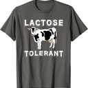 Lactose Tolerant T-Shirt, Small, Grey,S