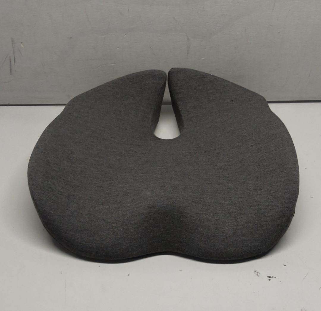 Memory Foam Seat Chair Cushion for Relieves Back Sciatica Pain Tailbone Pain Coccyx Degenerating Disc Orthopedic Osteoarthritis Prostate Cushion Low Back Pain Cushion Hip Shaping (Dark Gray)