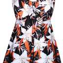DANIFY Plus Size Swimsuit for Women Tankini Swimdress Tummy Control Swimwear Two Piece Bathing Suit with Shorts (22, Hs36 Floral)