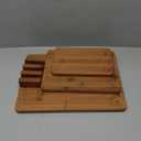 Bamboo Cutting Board Set Non Slip Feet with Holder Over Sink Kitchen Gadgets Seller 2025 First Apartment Must Haves Things Stuff Accessories House Warming Decor Housewarming Hostess Host Gifts (Natural)