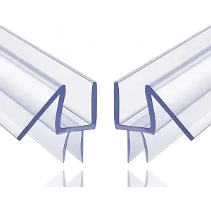 2-Pack Butecare Frameless Shower Door Bottom Seal for Glass Doors – Stop Shower Leaks and Create a Water Barrier (3/8” x 39”)